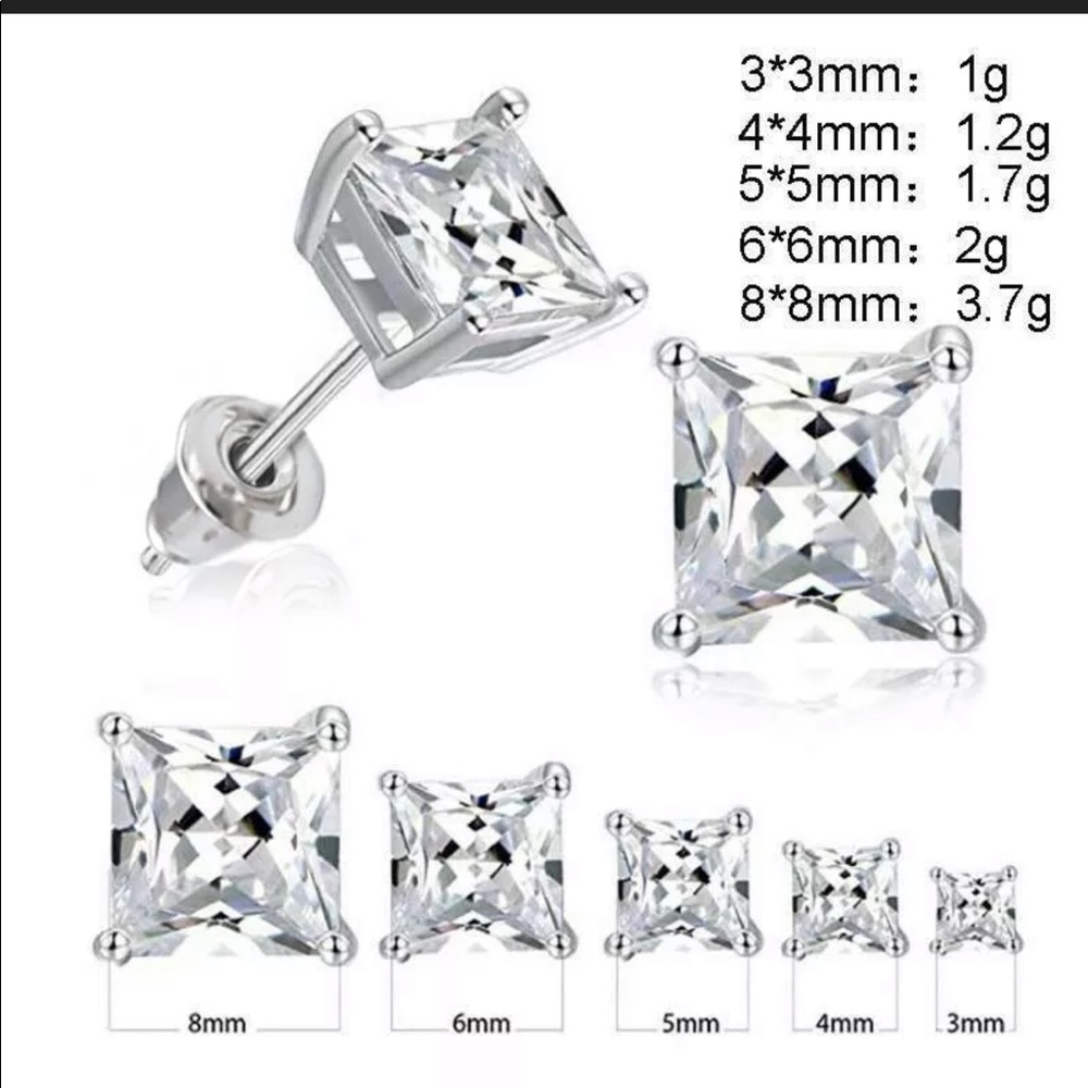 New 925 Women’s Beautiful Diamond Earrings - Picture 5 of 5